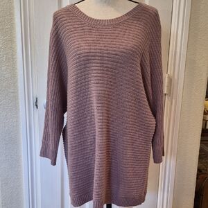 Women's Mauve Scoop Sweater XL